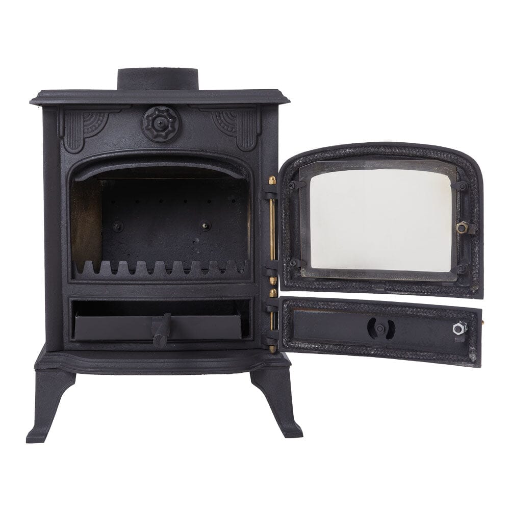 Freestanding Cast Iron Wood Burning Stove Fireplace Living and Home 