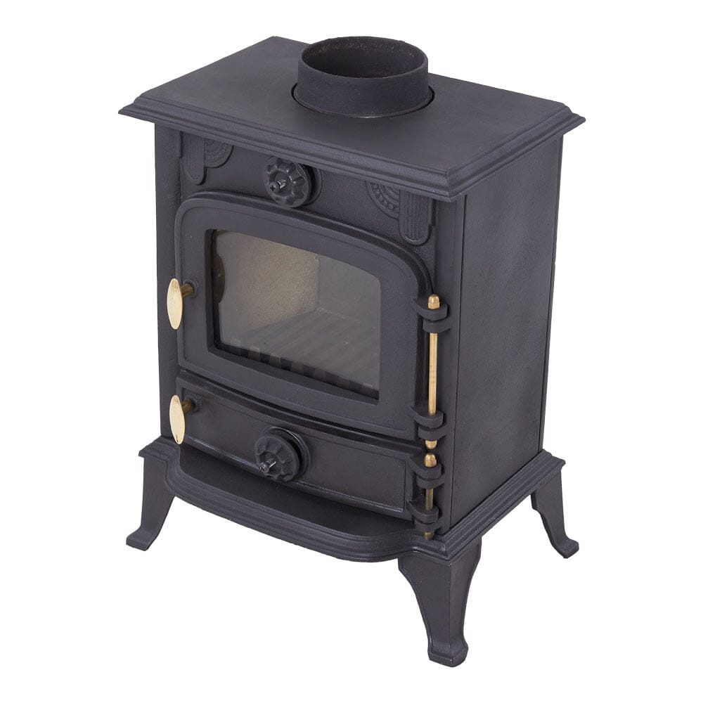 Freestanding Cast Iron Wood Burning Stove Fireplace Living and Home 