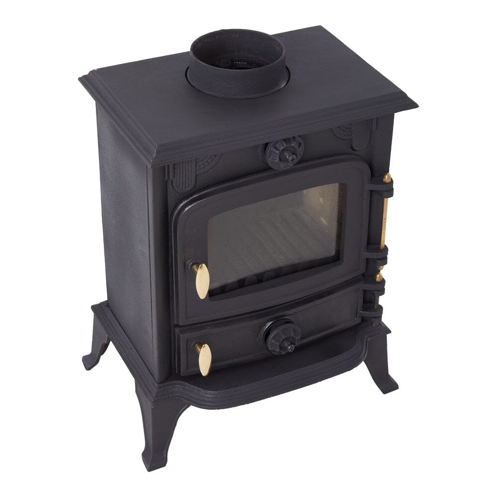 Freestanding Cast Iron Wood Burning Stove Fireplace Living and Home 