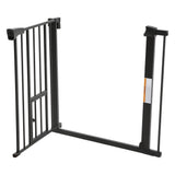 Pet Safety Gate Stair Pressure Fit with Lockable Cat Flap Pet Gates Living and Home 