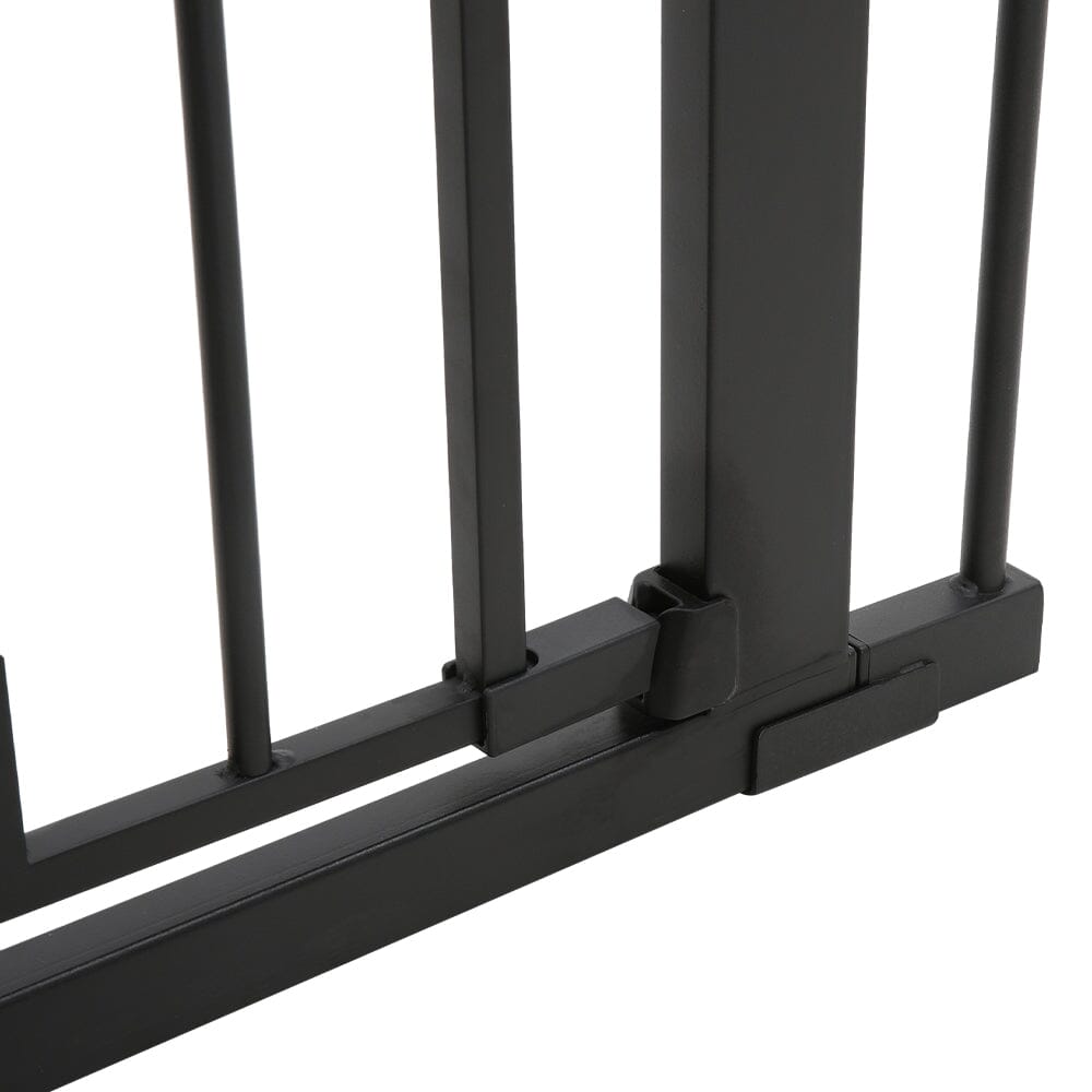 Pet Safety Gate Stair Pressure Fit with Lockable Cat Flap Living and Home