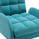 Modern Velvet Upholstered Recliner and Ottoman Set Recliners Living and Home 