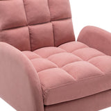 Modern Velvet Upholstered Recliner and Ottoman Set Recliners Living and Home 