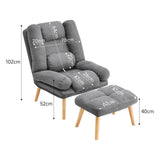 Grey Modern Comfort Adjustable Recliner with Footstool Recliners Living and Home 