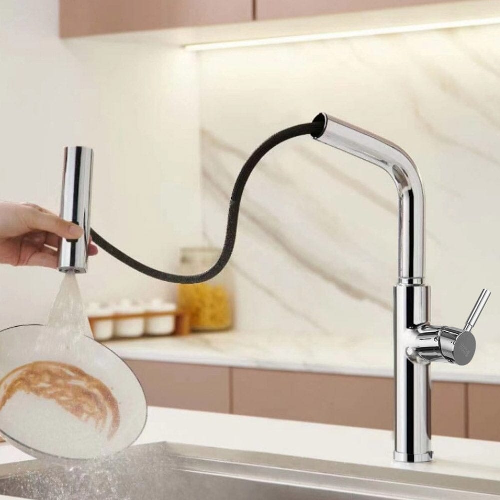 Retractable Pulldown Kitchen Mixer Faucet 2 Function Spout Faucets Kitchen Taps Living and Home 