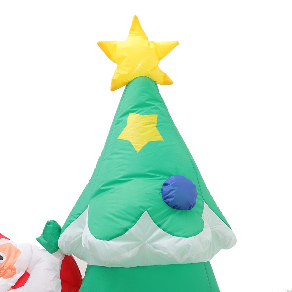 2.1m Inflatable Christmas Tree with Santa & Snowman – LED Lighted Display (UK Plug) Living and Home 