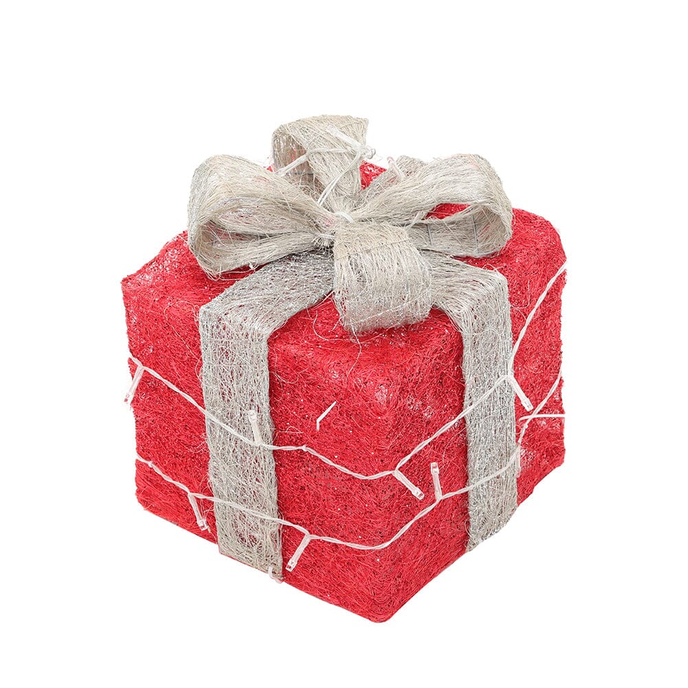 Pre-Lit White Christmas Gift Box Set with Warm Lights Christmas Living and Home 