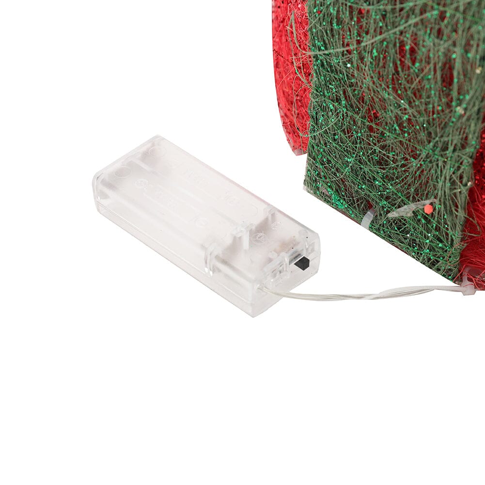 Christmas Gift Box Set with LED Lights - 4 Pieces (15/20/25/30cm) Living and Home 