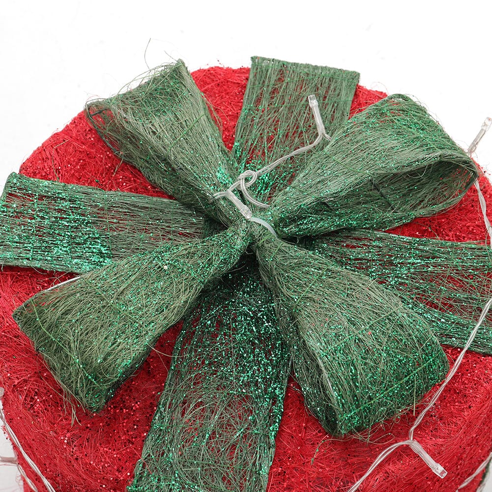 Christmas Gift Box Set with LED Lights - 4 Pieces (15/20/25/30cm) Living and Home 