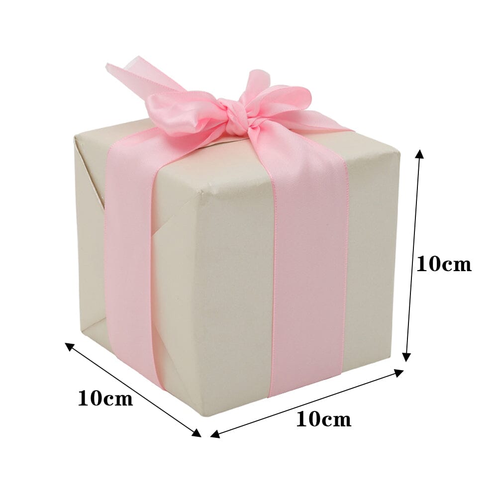 7-Piece Paper Ribbon Christmas Gift Box Set in Beige Pink Christmas Living and Home 