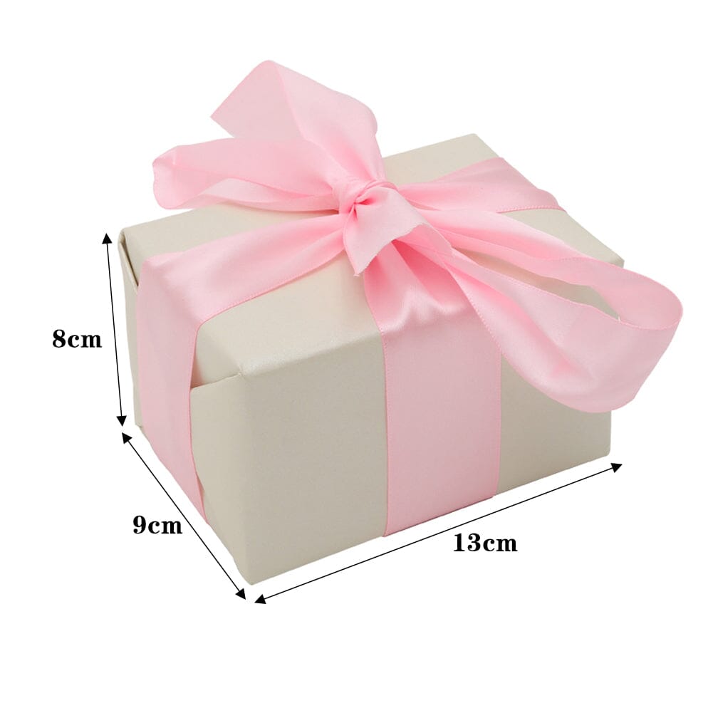 7-Piece Paper Ribbon Christmas Gift Box Set in Beige Pink Christmas Living and Home 