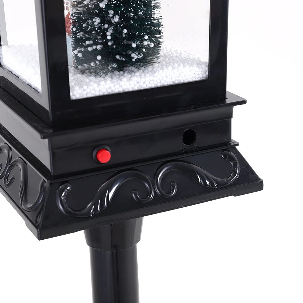 125cm H Small Street Lamp Decoration with Snowflakes Falling Living and Home 