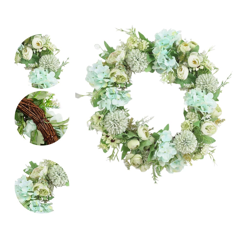Spring Artificial Peony Wreath Mixed Flowers for Wedding Decor Living and Home 