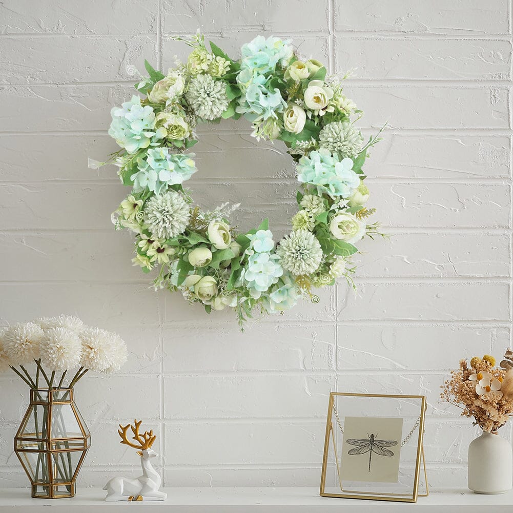 Spring Artificial Peony Wreath Mixed Flowers for Wedding Decor Living and Home 