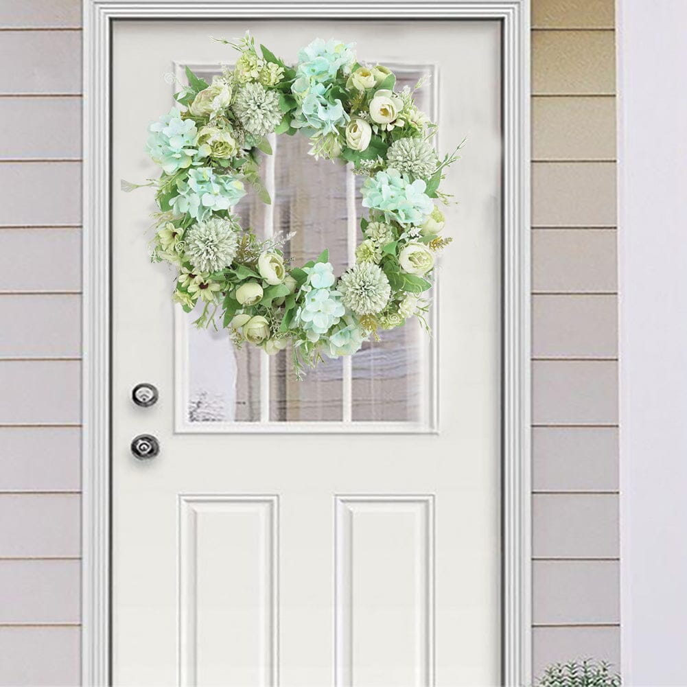 Spring Artificial Peony Wreath Mixed Flowers for Wedding Decor Living and Home 