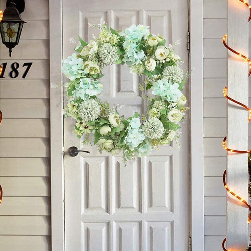 Spring Artificial Peony Wreath Mixed Flowers for Wedding Decor Living and Home 