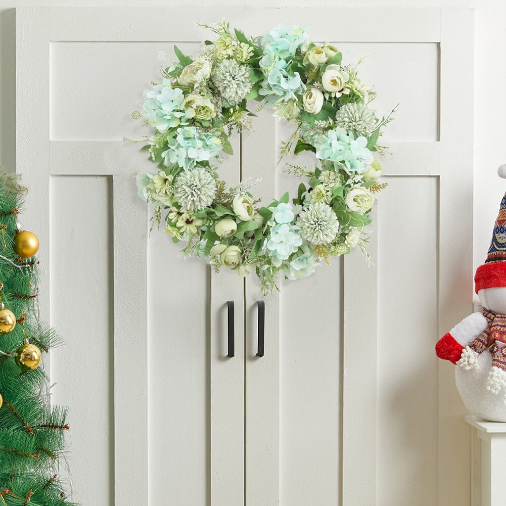 Spring Artificial Peony Wreath Mixed Flowers for Wedding Decor Living and Home 