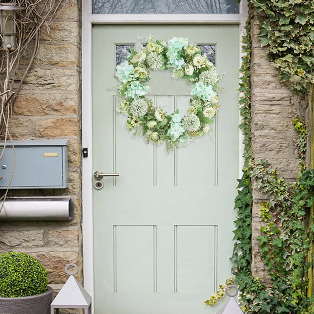 Spring Artificial Peony Wreath Mixed Flowers for Wedding Decor Living and Home 