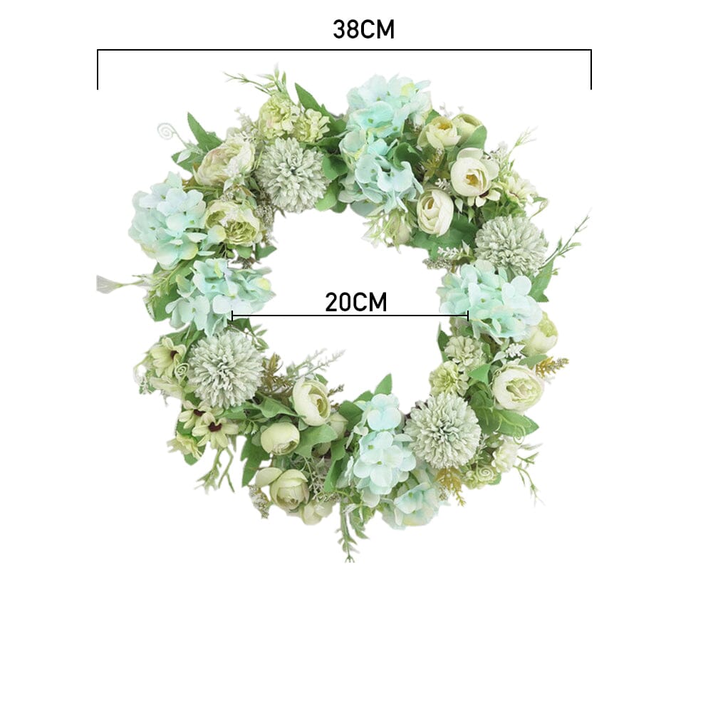 Spring Artificial Peony Wreath Mixed Flowers for Wedding Decor Living and Home 