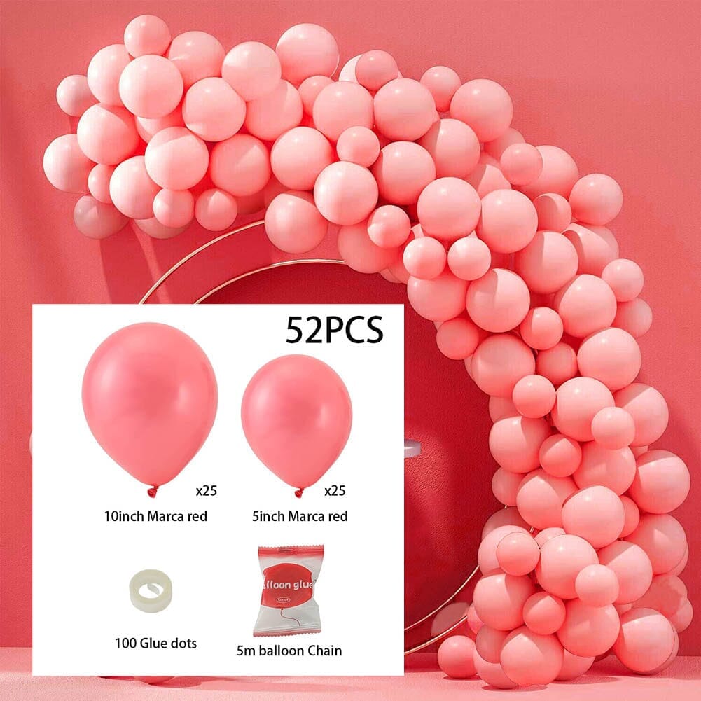 ‍50pcs Wedding macaron monochrome Balloon Chain set-Red (100% off) Living and Home 