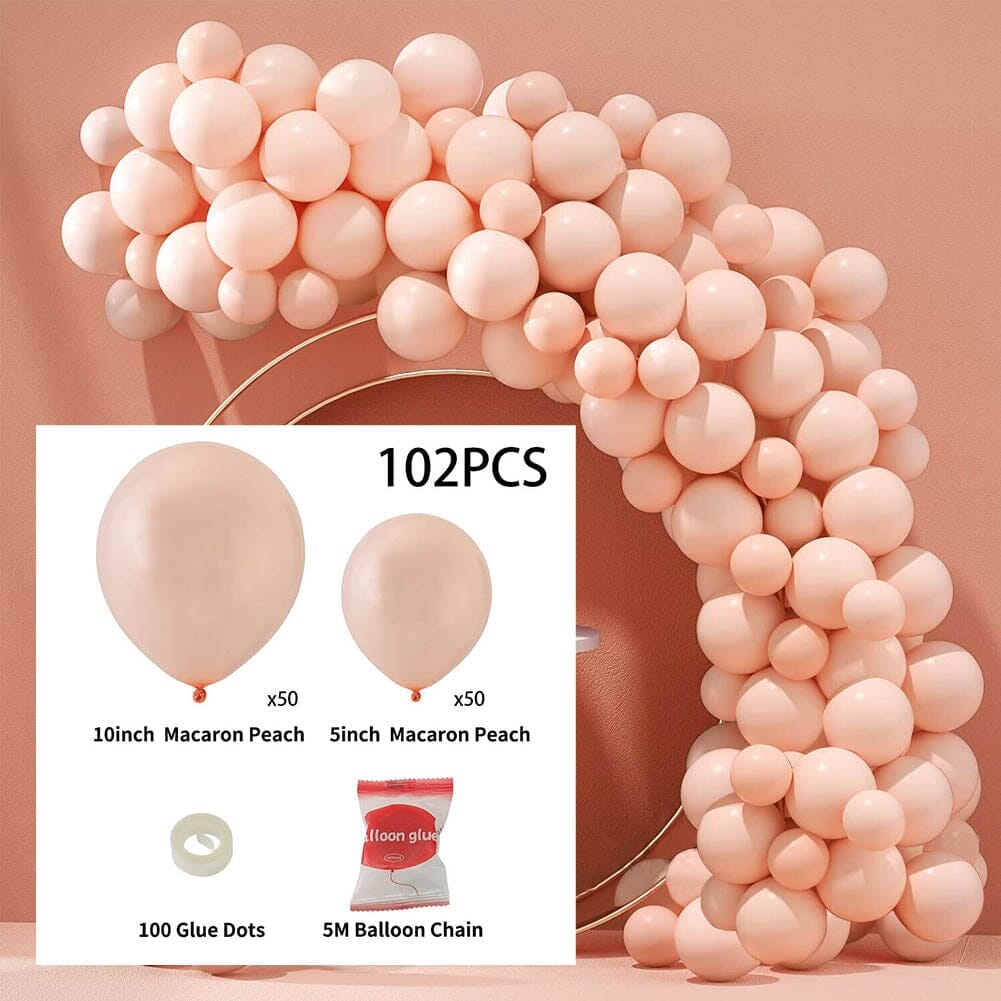 ‍100pcs Wedding Macaron Monochrome Balloon Chain Set-Pink (100% off) Living and Home 