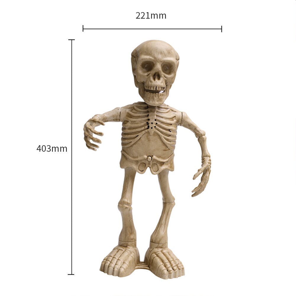 Animated Singing &amp; Dancing Skeleton with Light-Up Effects – Halloween Scene Decoration Living and Home 
