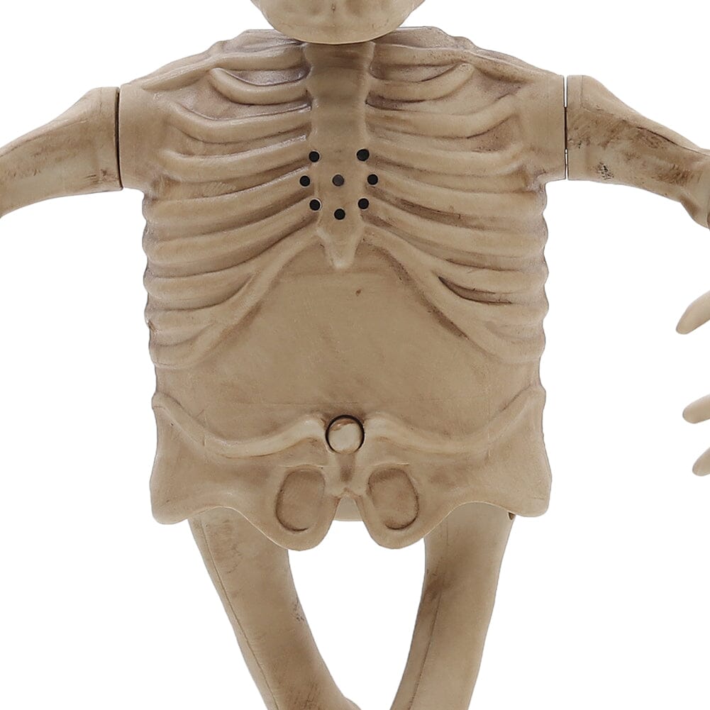 Animated Singing &amp; Dancing Skeleton with Light-Up Effects – Halloween Scene Decoration Living and Home 