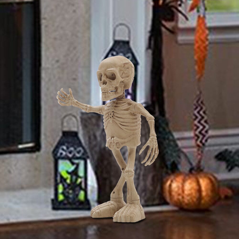 Animated Singing &amp; Dancing Skeleton with Light-Up Effects – Halloween Scene Decoration Living and Home 