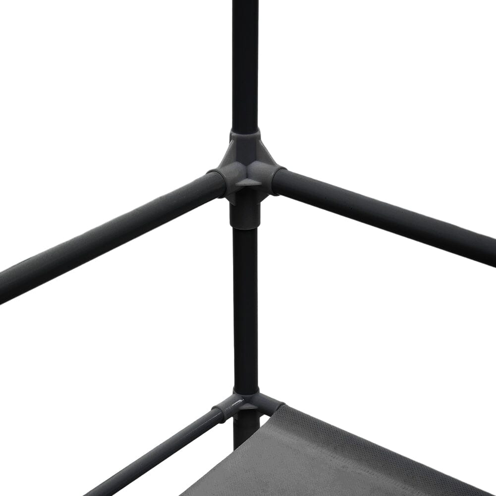 Modern 4-Tier Coat and Shoe Rack with Hooks - Black Living and Home 