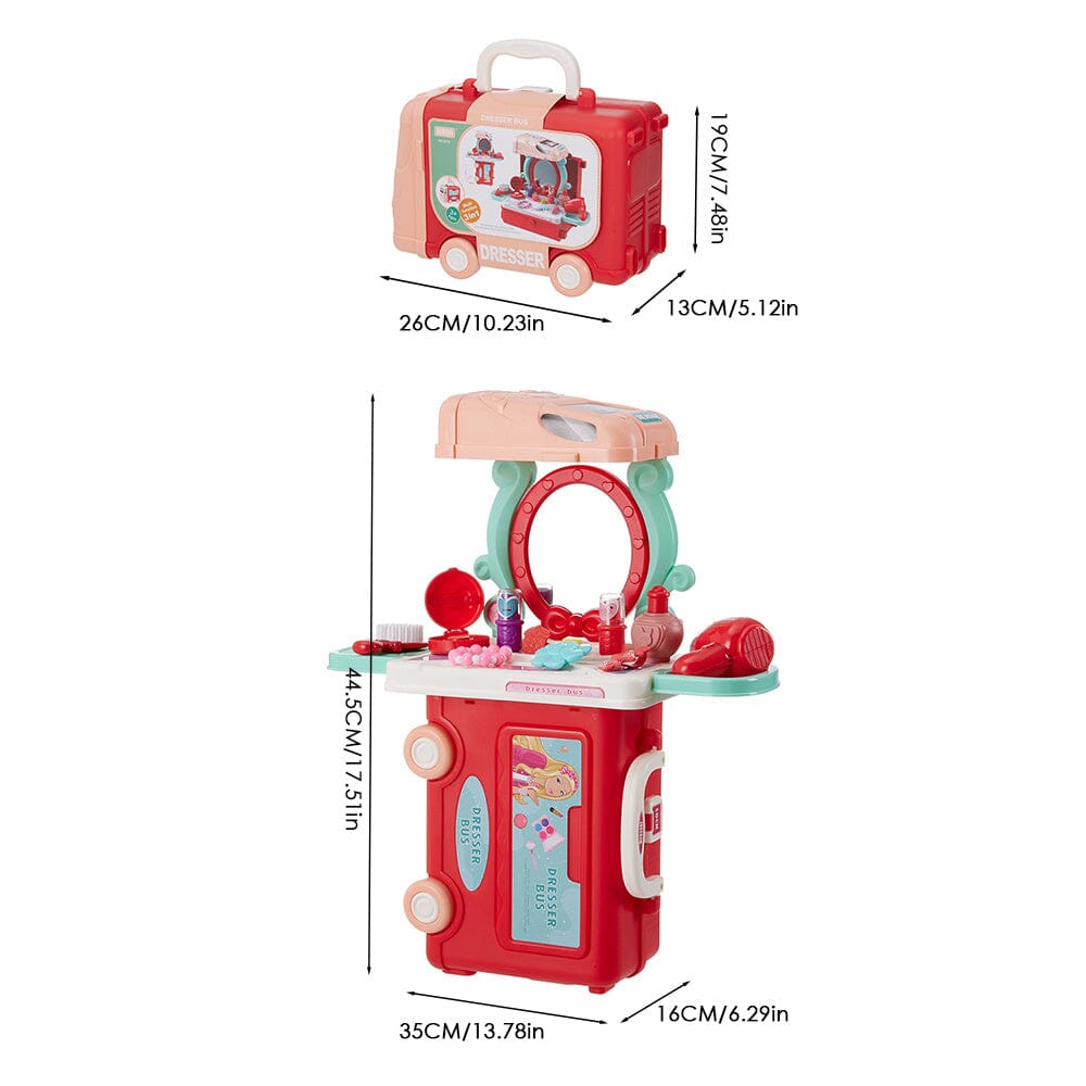 Joyful Bus Vanity Table for Kids Living and Home 