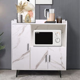 90cm W Contemporary White/Grey Home Sideboard Cabinet with Storage Indoor Cabinets Living and Home 