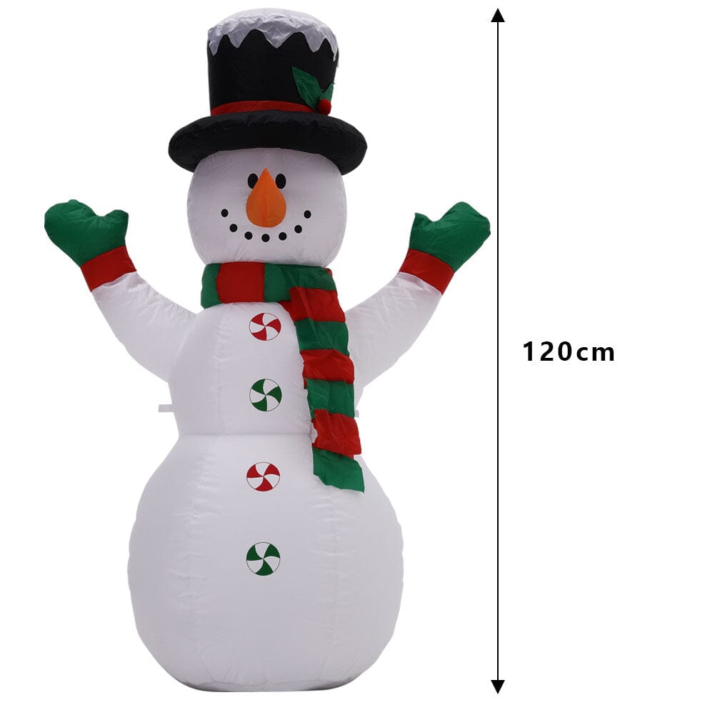 Inflatable Snowman 120cm Christmas Decoration Living and Home 