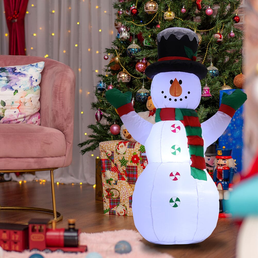 Inflatable Snowman 120cm Christmas Decoration Living and Home 