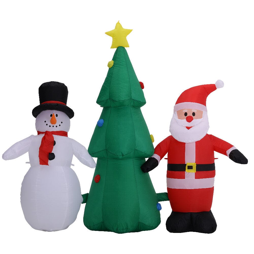 Inflatable Santa Claus Snowman Christmas Tree Yard Decoration with LED Christmas Living and Home 