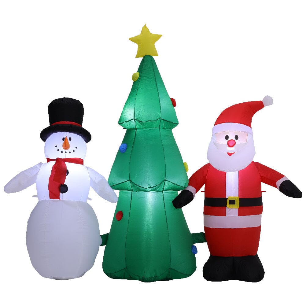 Inflatable Santa Claus Snowman Christmas Tree Yard Decoration with LED Christmas Living and Home 
