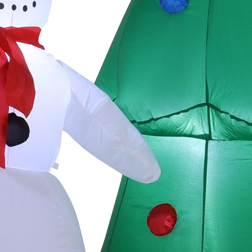 Inflatable Santa Claus Snowman Christmas Tree Yard Decoration with LED Christmas Living and Home 