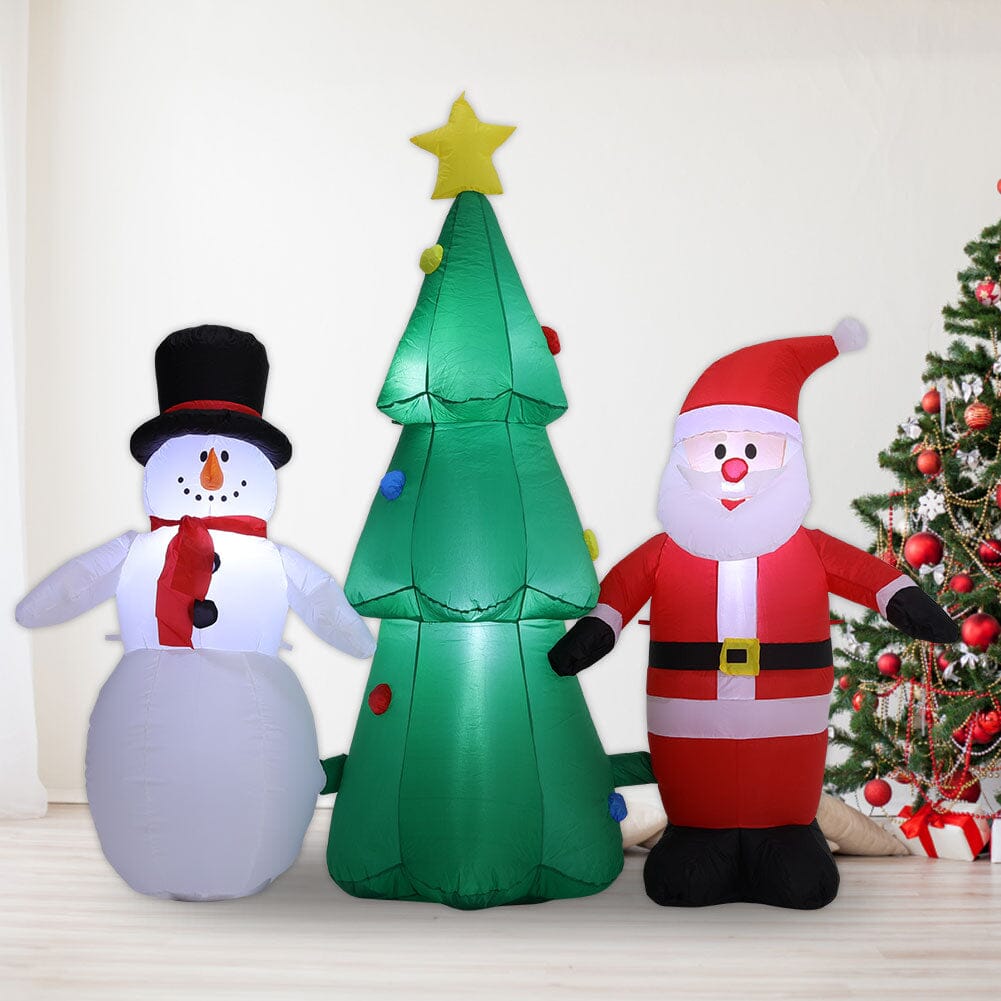 ‍Inflatable Santa Claus Snowman Christmas Tree Yard Decoration with LED (100% off) Living and Home 