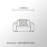 Cottonfy Elegant Linen Tofu Block Fabric Down Sofa Cottonfy UK Single Seater Full-Paid 