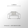 Cottonfy Elegant Linen Tofu Block Fabric Down Sofa Cottonfy UK Single Seater Full-Paid 