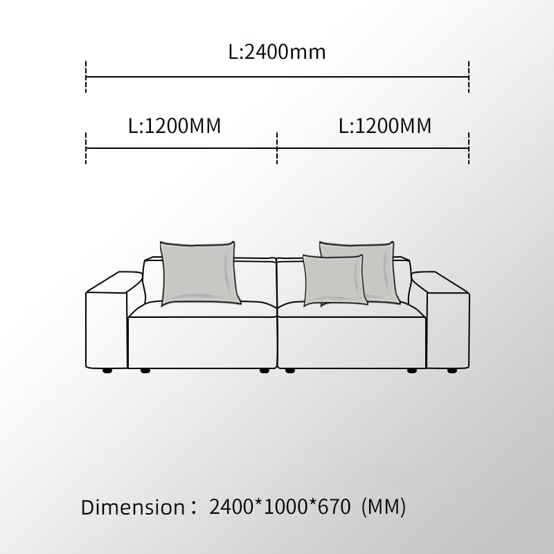 Cottonfy Elegant Linen Tofu Block Fabric Down Sofa Cottonfy UK 