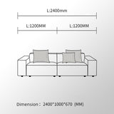Cottonfy Elegant Linen Tofu Block Fabric Down Sofa Cottonfy UK 