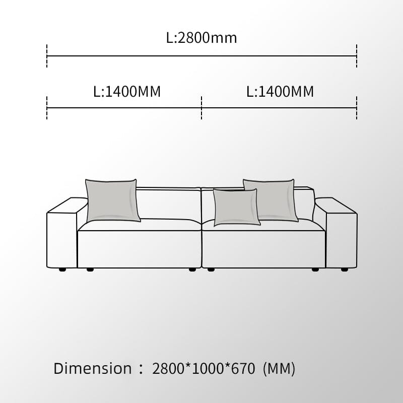 Cottonfy Elegant Linen Tofu Block Fabric Down Sofa Cottonfy UK 