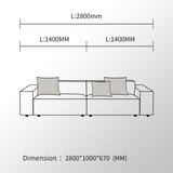 Cottonfy Elegant Linen Tofu Block Fabric Down Sofa Cottonfy UK 