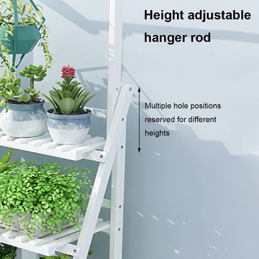 White 3-Tier Wooden Ladder Plant Stand (70×40×96cm) Lightsin UK 