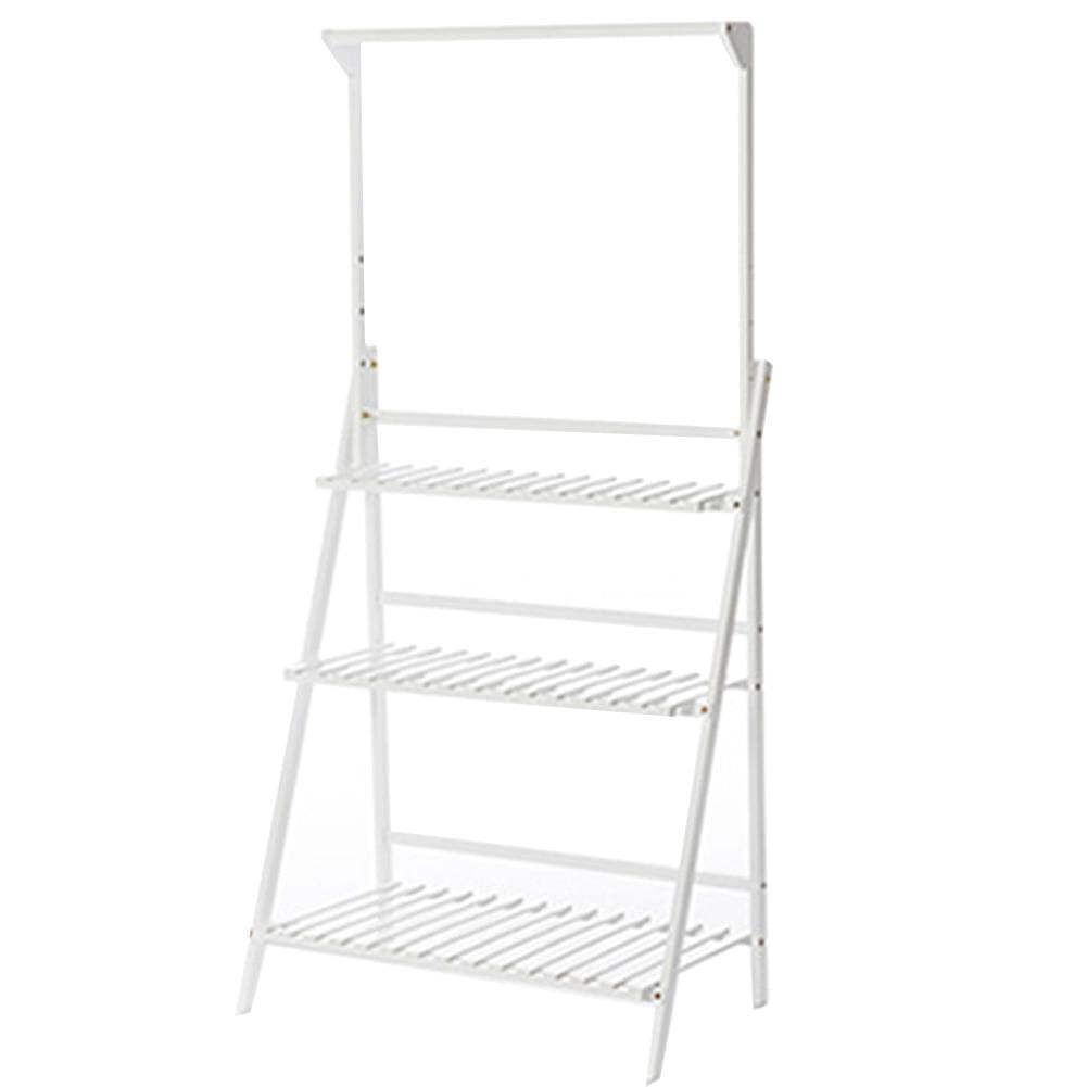 White 3-Tier Wooden Ladder Plant Stand (70×40×96cm) Lightsin UK 