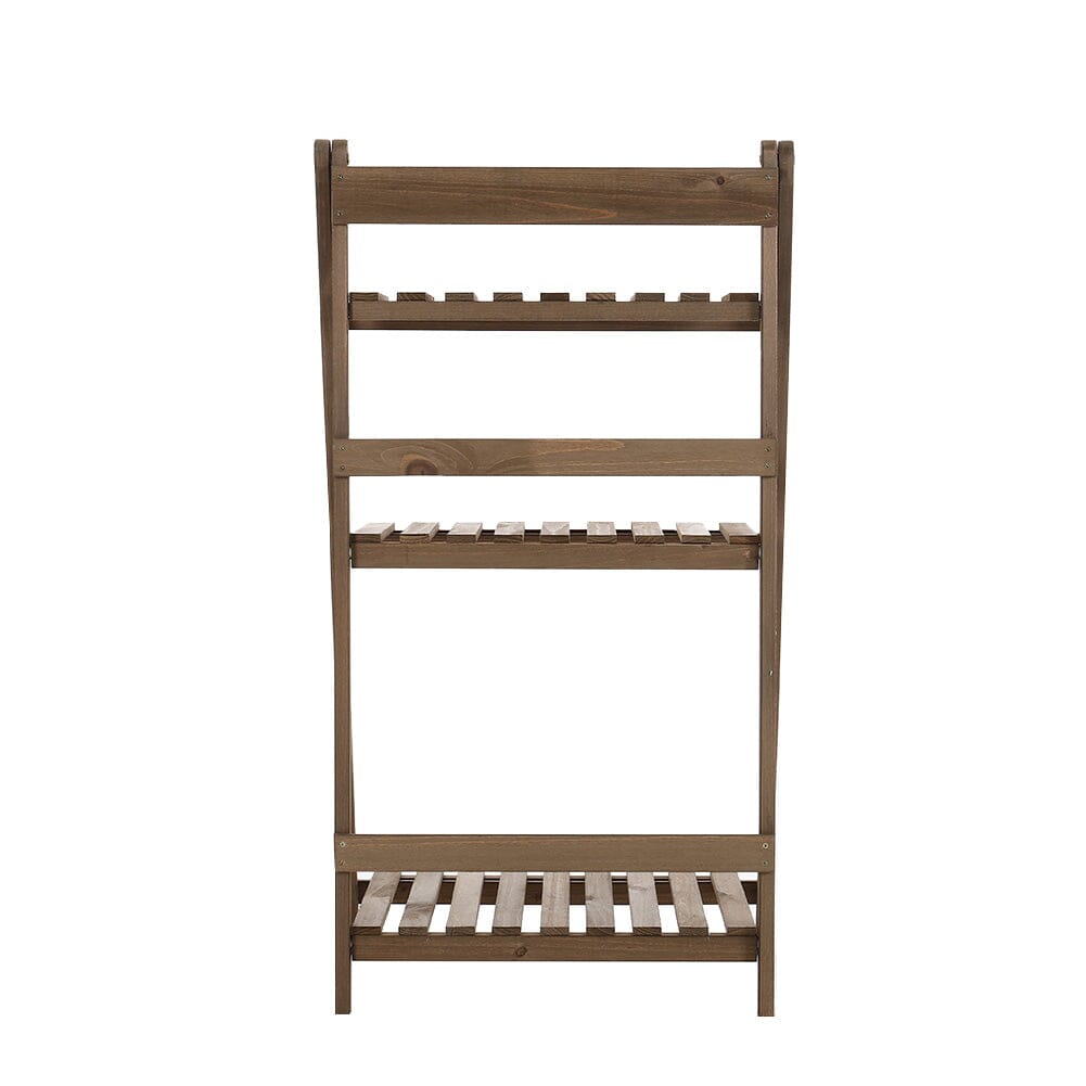 3 Tier Wooden Flower Stand Plant Display Shelf Storage Rack Pot Holder Outdoor Living and Home 