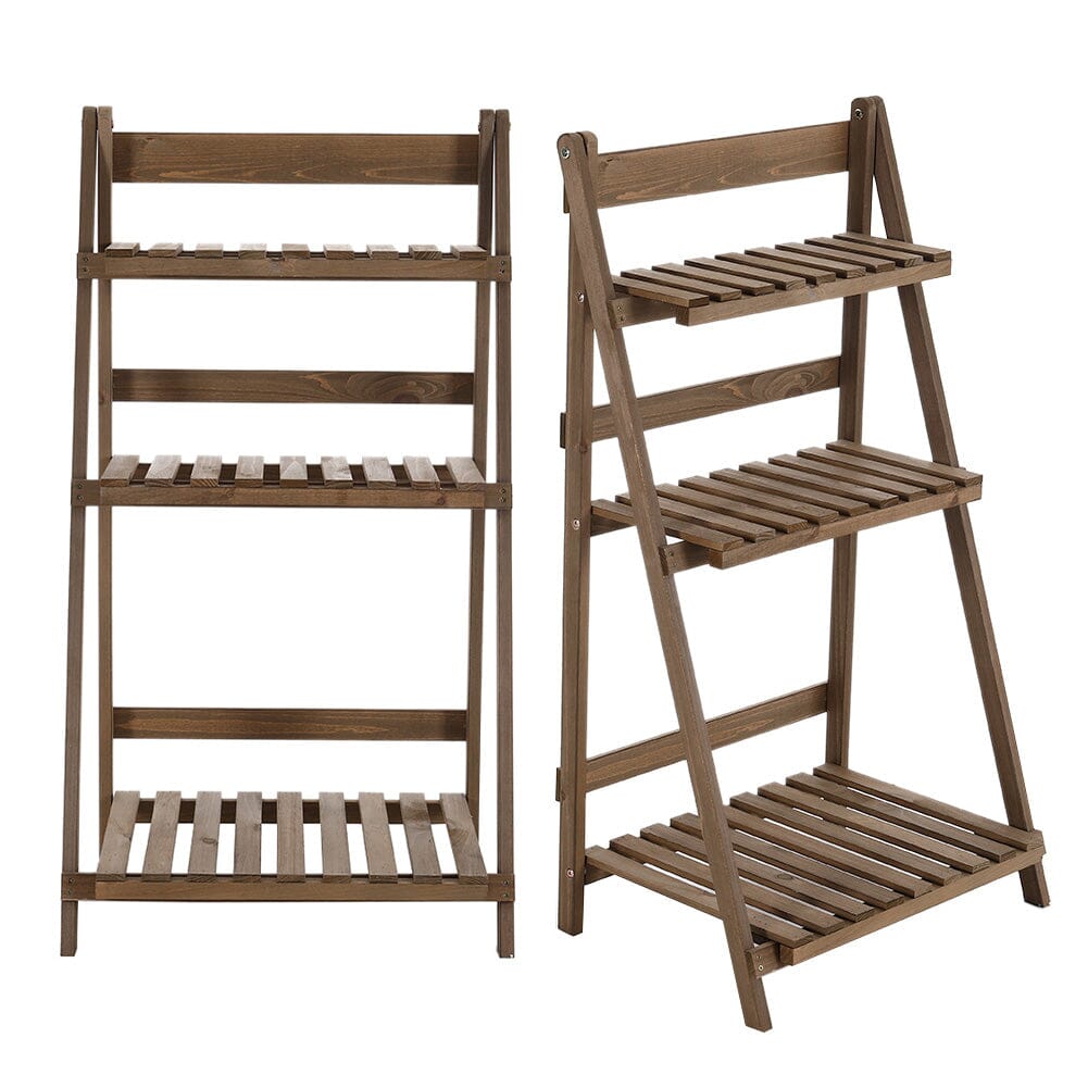 3 Tier Wooden Flower Stand Plant Display Shelf Storage Rack Pot Holder Outdoor Living and Home 