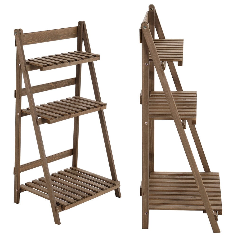 3 Tier Wooden Flower Stand Plant Display Shelf Storage Rack Pot Holder Outdoor Living and Home 