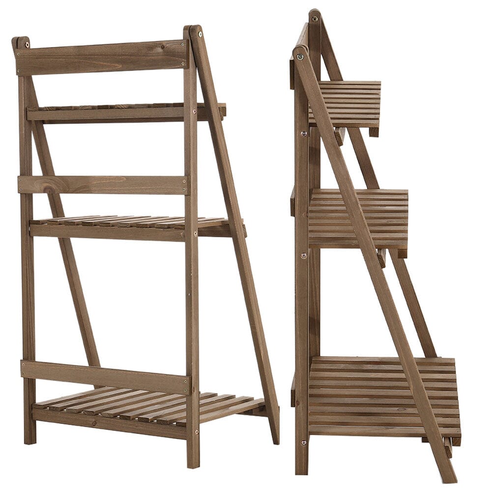 3 Tier Wooden Flower Stand Plant Display Shelf Storage Rack Pot Holder Outdoor Living and Home 
