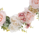 30cm Vintage Artificial Rose Wreath Hanging Floral Decoration Festival Supplies Living and Home 